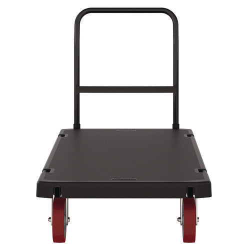 Image of Suncast Commercial® Resin Platform Truck, 1,600 lb Capacity, 30.25 x 64.5 x 41, Black