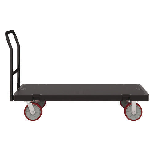 Image of Suncast Commercial® Resin Platform Truck, 1,600 lb Capacity, 30.25 x 64.5 x 41, Black