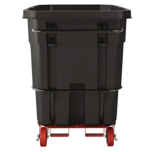 Image of Suncast Commercial® 1 cu yd Heavy Duty Tilt Truck, Forkliftable Frame, 2,200 lb Capacity, Black/Red