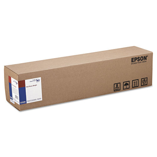 Image of Epson® Hot Press Bright Fine Art Paper Roll, 16 Mil, 24" X 50 Ft, Smooth Matte White