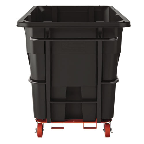 Image of Suncast Commercial® 2 cu yd Heavy Duty Tilt Truck, Forkliftable Frame, 2,300 lb Capacity, Black/Red