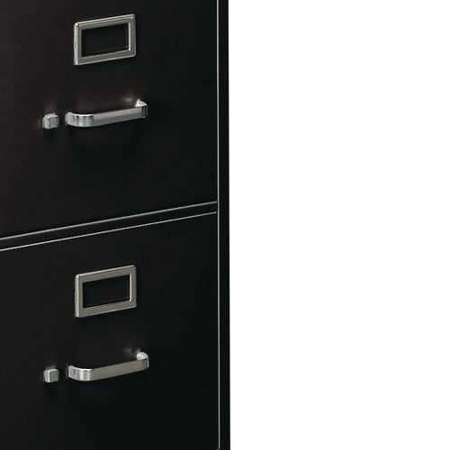 Image of HON® 310 Series Vertical File, 4 Legal-Size File Drawers, Black, 18.25" X 26.5" X 52"
