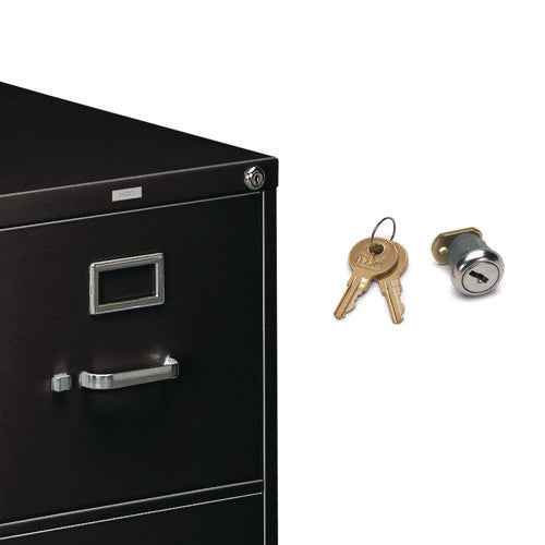 Image of HON® 310 Series Vertical File, 4 Legal-Size File Drawers, Black, 18.25" X 26.5" X 52"
