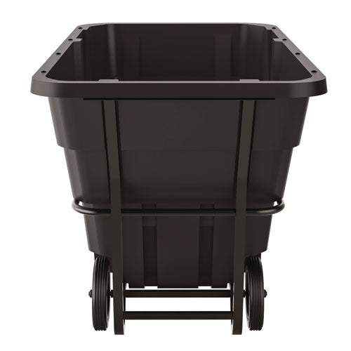 Image of Suncast Commercial® 1.5 cu yd Standard Duty Tilt Truck, Forkliftable Frame, 1,300 lb Capacity, Black/Red