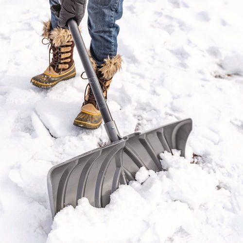 Image of Suncast® Steel Core Snow Pusher with Wear Strip, 24" Wide, 57.55" Long, 6/Carton