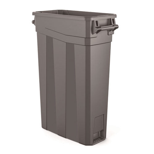 Image of Suncast Commercial® 23 Gallon Resin Slim Trash Can, Plastic, Gray