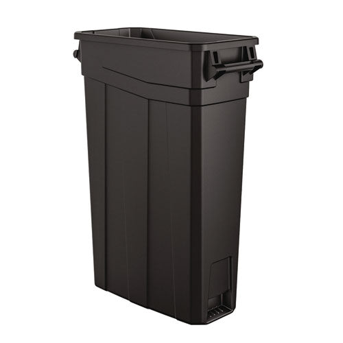 Image of Suncast Commercial® 23 Gallon Resin Slim Trash Can, Plastic, Black