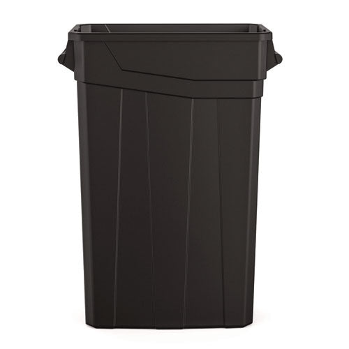 Image of Suncast Commercial® 23 Gallon Resin Slim Trash Can, Plastic, Black