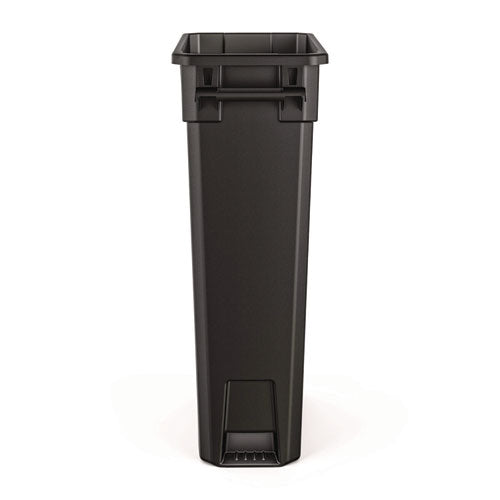 Image of Suncast Commercial® 23 Gallon Resin Slim Trash Can, Plastic, Black