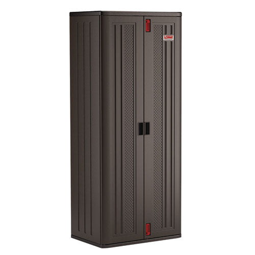 Image of Suncast Commercial® Tall Storage Cabinet, Five Shelves: One Fixed, Four Adjustable, 30" x 20.25" x 72", Gray