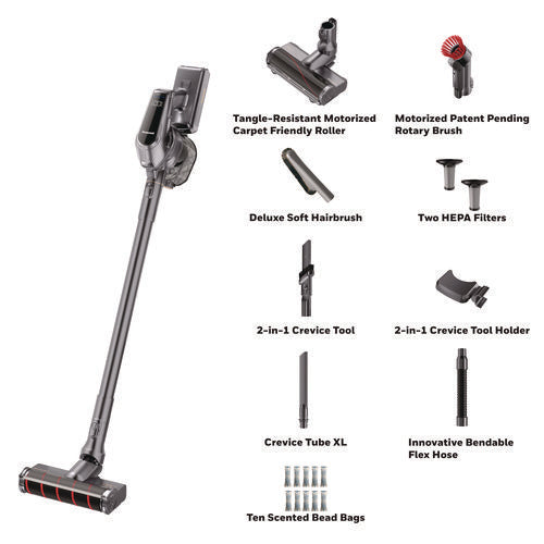 Image of Honeywell Aeromax Pro VC16 Cordless Vacuum, 8.5" Cleaning Path, Dark Silver