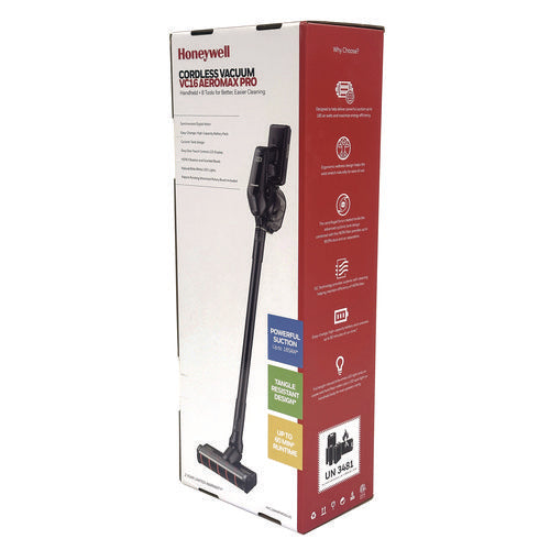 Image of Honeywell Aeromax Pro VC16 Cordless Vacuum, 8.5" Cleaning Path, Dark Silver