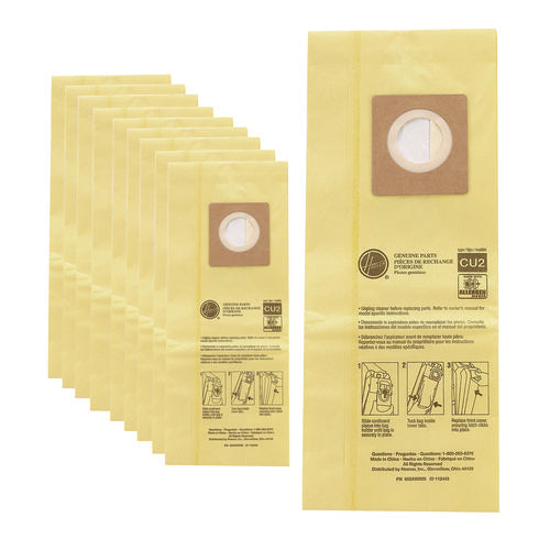 Image of Hoover® Commercial Hushtone Vacuum Bags, Yellow, 10/pack
