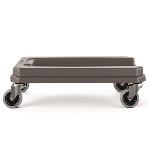 Image of Suncast Commercial® 23 Gallon Resin Slim Trash Can Dolly, 11.88" x 20.78" x 6.18", Gray