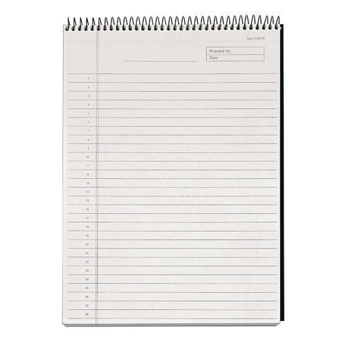 Image of TOPS Docket Diamond Top-Wire Ruled Planning Pad, Wide/legal Rule, Black Cover, 60 White 8.5 X 11.75 Sheets