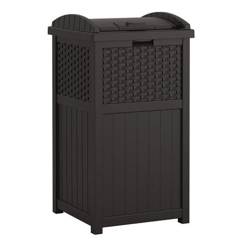 Image of Suncast® 30 Gallon Trash Hideaway, Plastic, Black