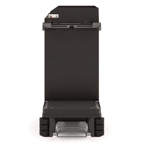 Image of Suncast Commercial® Partially Assembled Premium Housekeeping Cart, Plastic, 1 Shelf, 24 x 62.13 x 49.75, Black