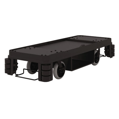Image of Suncast Commercial® Partially Assembled Premium Housekeeping Cart, Plastic, 1 Shelf, 24 x 62.13 x 49.75, Black