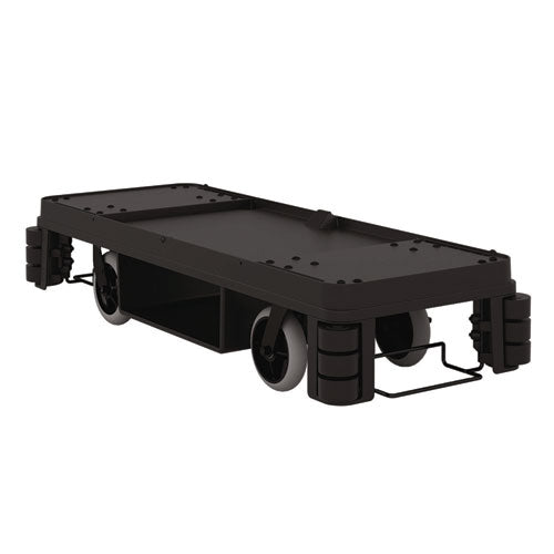 Image of Suncast Commercial® Partially Assembled Premium Housekeeping Cart, Plastic, 1 Shelf, 24 x 62.13 x 49.75, Black