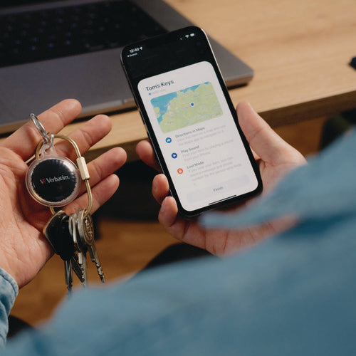 Image of Verbatim® My Finder Bluetooth Coin Tracker for Apple iOS, Black