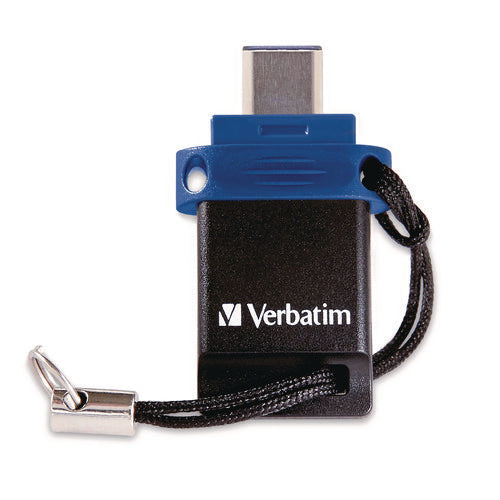 Image of Verbatim® Store n' Go Dual USB 3.2 Gen 1 Flash Drive for USB-C Devices, Blue