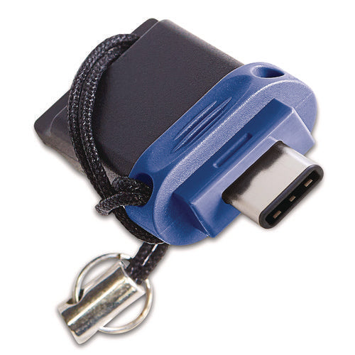 Image of Verbatim® Store n' Go Dual USB 3.2 Gen 1 Flash Drive for USB-C Devices, Blue