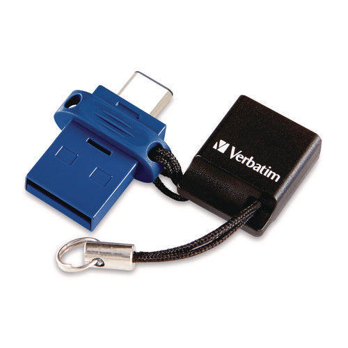 Image of Verbatim® Store n' Go Dual USB 3.2 Gen 1 Flash Drive for USB-C Devices, Blue