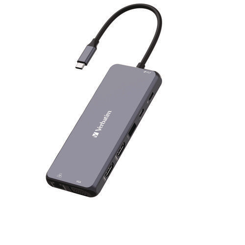 Image of Verbatim® USB-C Pro Multiport Hub14 Port, Gray