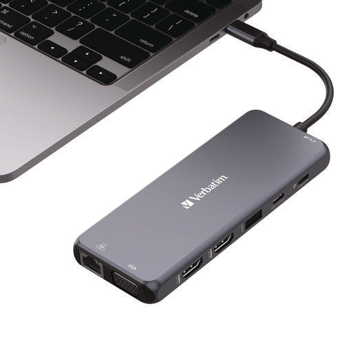 Image of Verbatim® USB-C Pro Multiport Hub14 Port, Gray