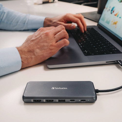 Image of Verbatim® USB-C Pro Multiport Hub14 Port, Gray