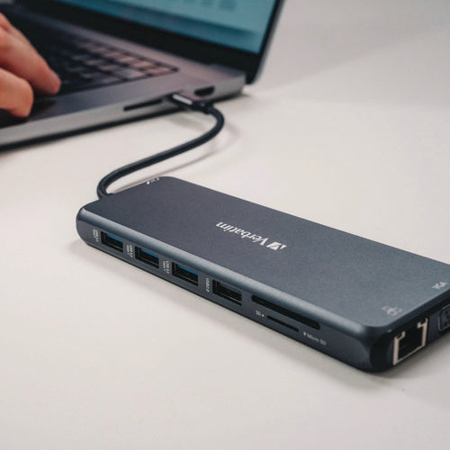 Image of Verbatim® USB-C Pro Multiport Hub14 Port, Gray