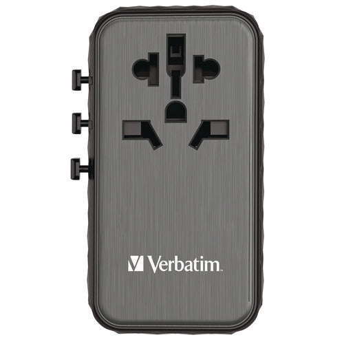 Image of Verbatim® UTA-06 Gan III Universal Travel Adapter, (2) USB-A/(2) USB-C/Quick Charge 4+