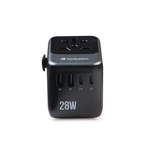 Image of Verbatim® UTA-07 Universal Travel Adapter, (3) USB-A, (3) USB-C