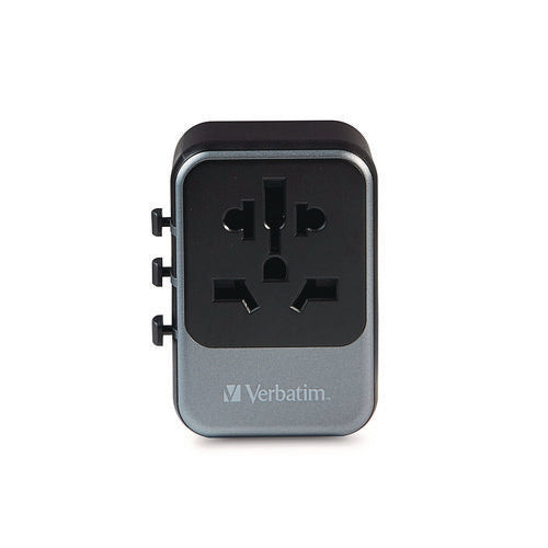 Image of Verbatim® UTA-07 Universal Travel Adapter, (3) USB-A, (3) USB-C