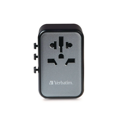 Image of Verbatim® UTA-08 Universal Travel Adapter, (3) USB-A/(3) USB-C