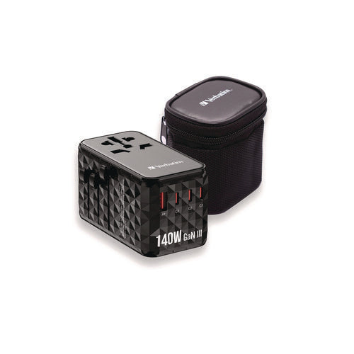Image of Verbatim® UTA-10 GaN III Universal Travel Adapter, (3) USB-A/(3) USB-C