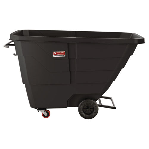 Image of Suncast Commercial® 1 cu yd Light Duty Tilt Truck, 1,250 lb Capacity, Black
