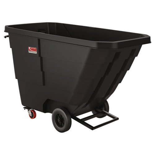 Image of Suncast Commercial® 1 cu yd Light Duty Tilt Truck, 1,250 lb Capacity, Black