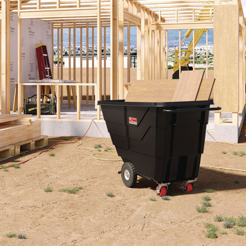 Image of Suncast Commercial® 0.5 cu yd Light Duty Tilt Truck, 850 lb Capacity, Black