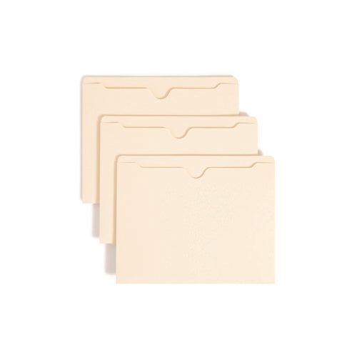 Image of Smead Manila File Jackets, 2-Ply Straight Tab, Letter Size, Manila, 100/box