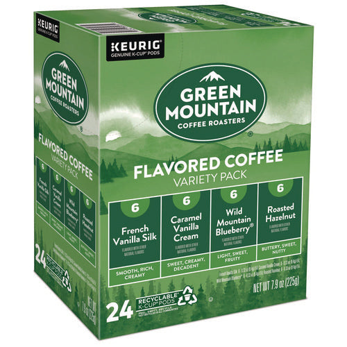 Image of Green Mountain Coffee® Flavored Variety Coffee K-Cups, Assorted Flavors, 0.38 oz K-Cup, 24/Box