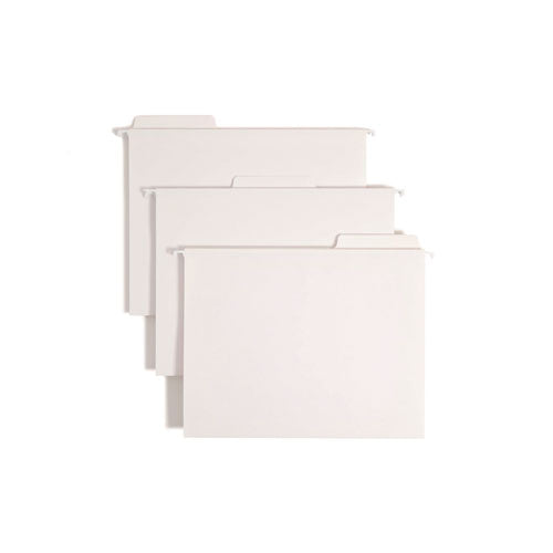 Image of Smead FasTab Hanging Folders, Letter Size, 1/3-Cut Tabs, White, 20/Box