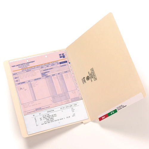 Image of Smead Heavyweight Manila End Tab Folders, 9.5" High Front, Straight Tabs, Letter Size, 0.75" Expansion, Manila, 100/Box