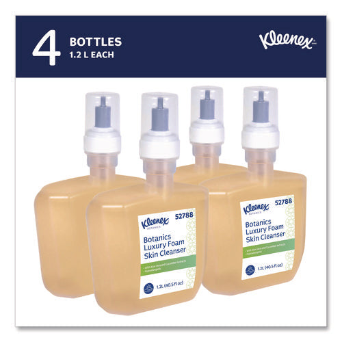 Image of Kleenex® Botanics Luxury Foam Skin Cleanser, Fresh Scent, 1,200 mL Refill, 4/Carton