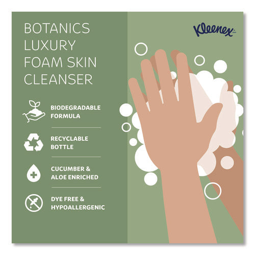 Image of Kleenex® Botanics Luxury Foam Skin Cleanser, Fresh Scent, 1,200 mL Refill, 4/Carton