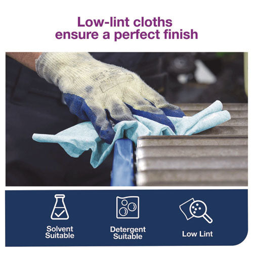 Image of Tork® Low-Lint Cleaning Cloth, 1-Ply, 12 x 12, Blue, 250 Sheets/Carton