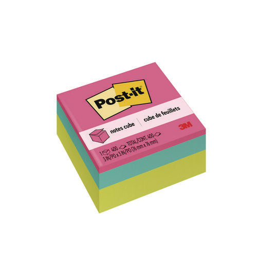 Image of Post-it® Notes Original Cubes, 3" x 3", Pastels Collection, 400 Sheets/Cube