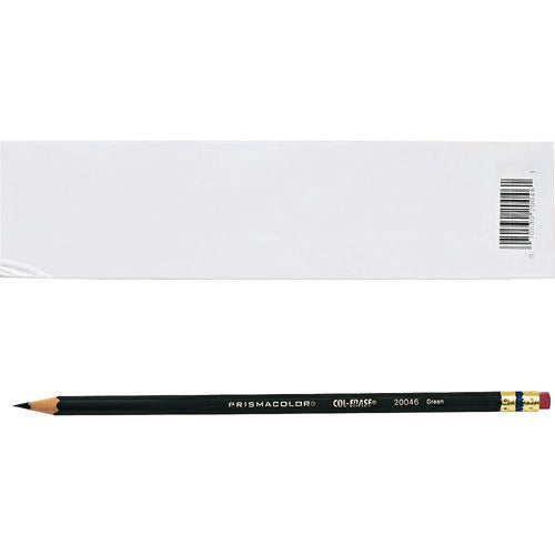 Image of Prismacolor® Col-Erase Pencil With Eraser, 0.7 Mm, 2b (#1), Green Lead, Green Barrel, Dozen