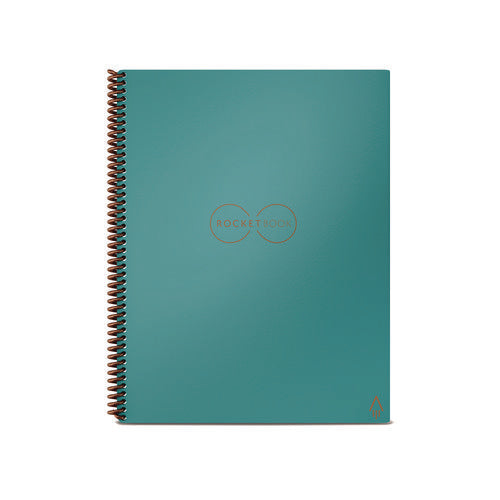 Image of Rocketbook Core Smart Notebook, Medium/College Rule, Neptune Teal Cover, (18) 8.8 x 6 Sheets