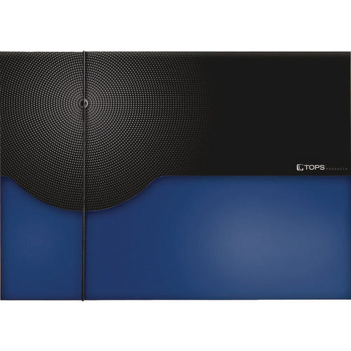 Image of Pendaflex® Seven-Pocket Poly Expanding File, 1" Expansion, 7 Sections, Elastic Cord Closure, 1/6-Cut Tabs, Letter Size, Blue